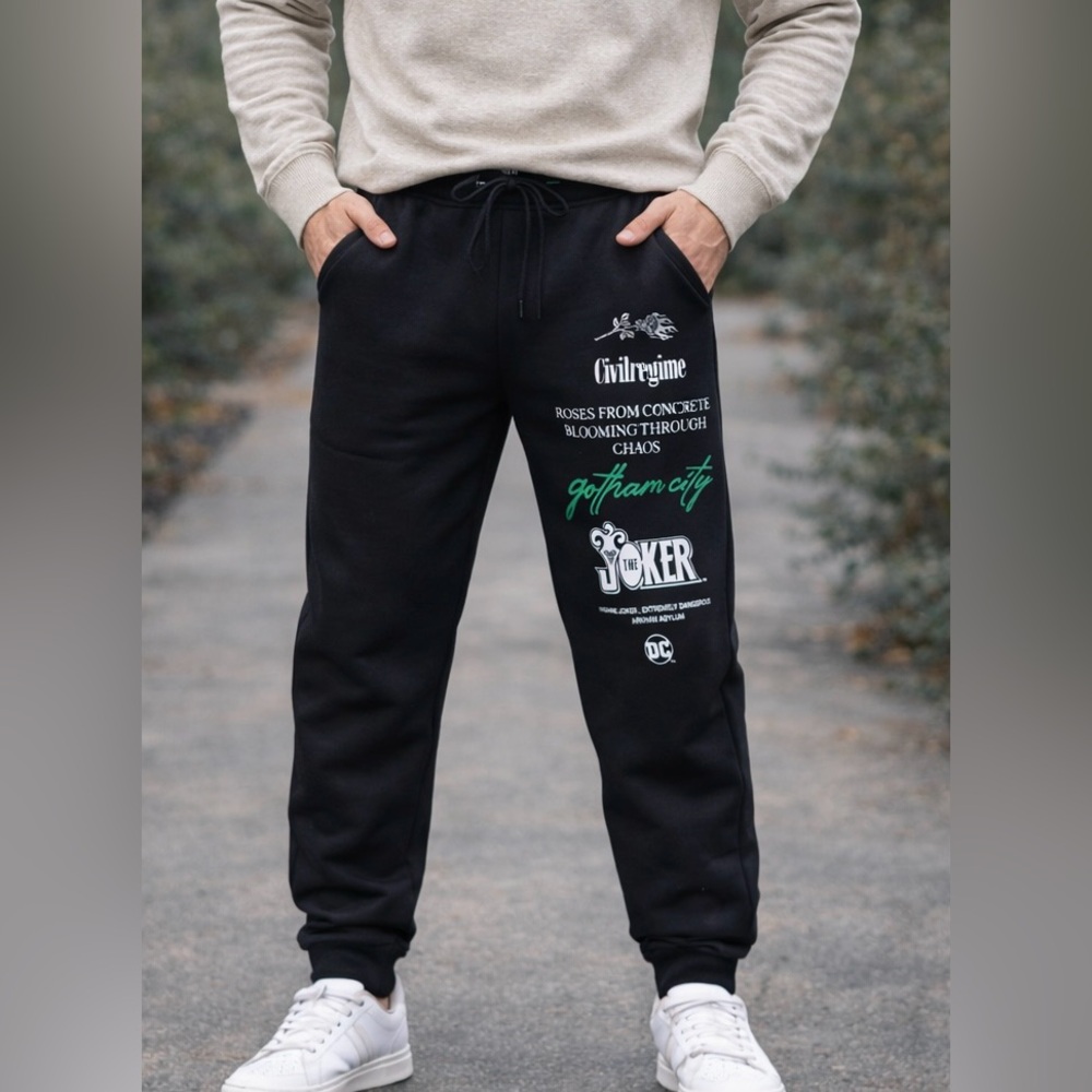 Civil Regime x DC Joker Gotham City Jogger Sweatpants Men’s size medium black